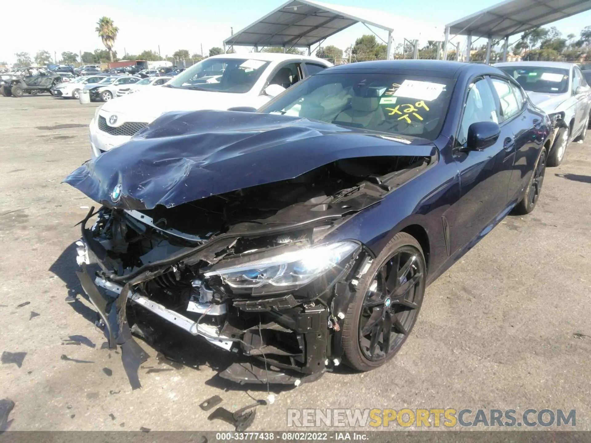 2 fotografías del automóvil dañado WBAGV8C04NCK23719 BMW 8 SERIES 2022