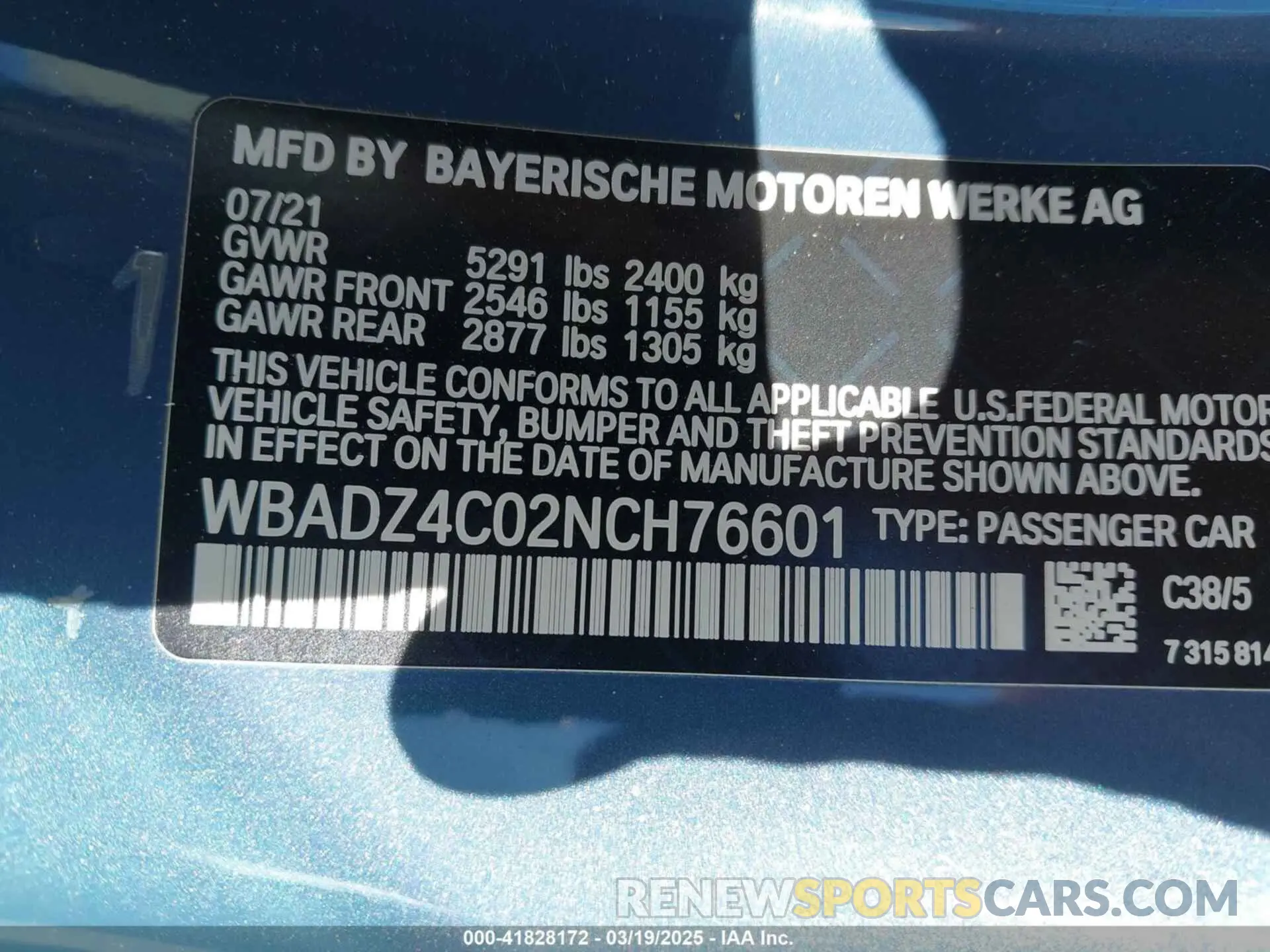 9 fotografías del automóvil dañado WBADZ4C02NCH76601 BMW 840 2022