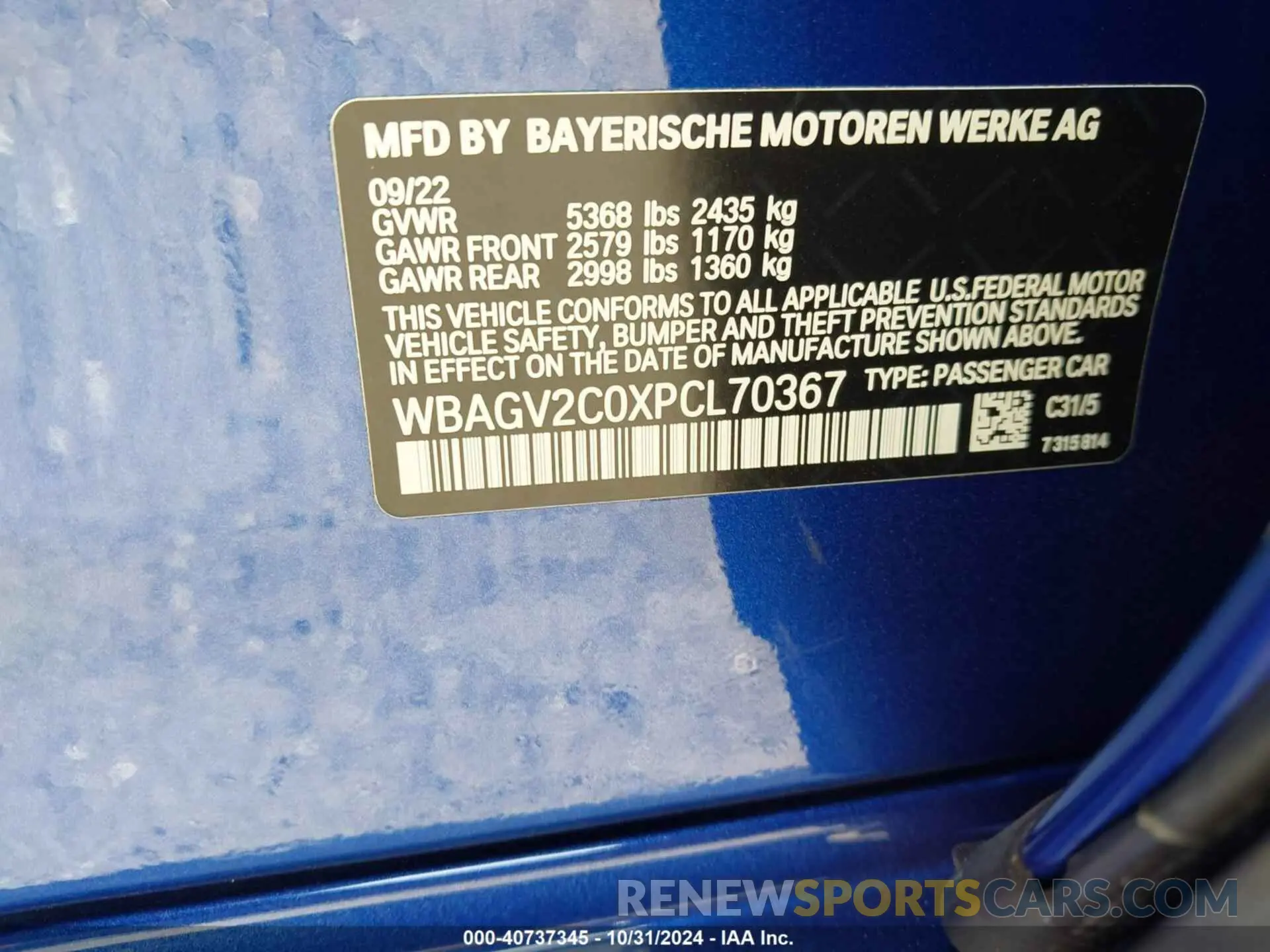 9 fotografías del automóvil dañado WBAGV2C0XPCL70367 BMW 840 GRAN COUPE 2023
