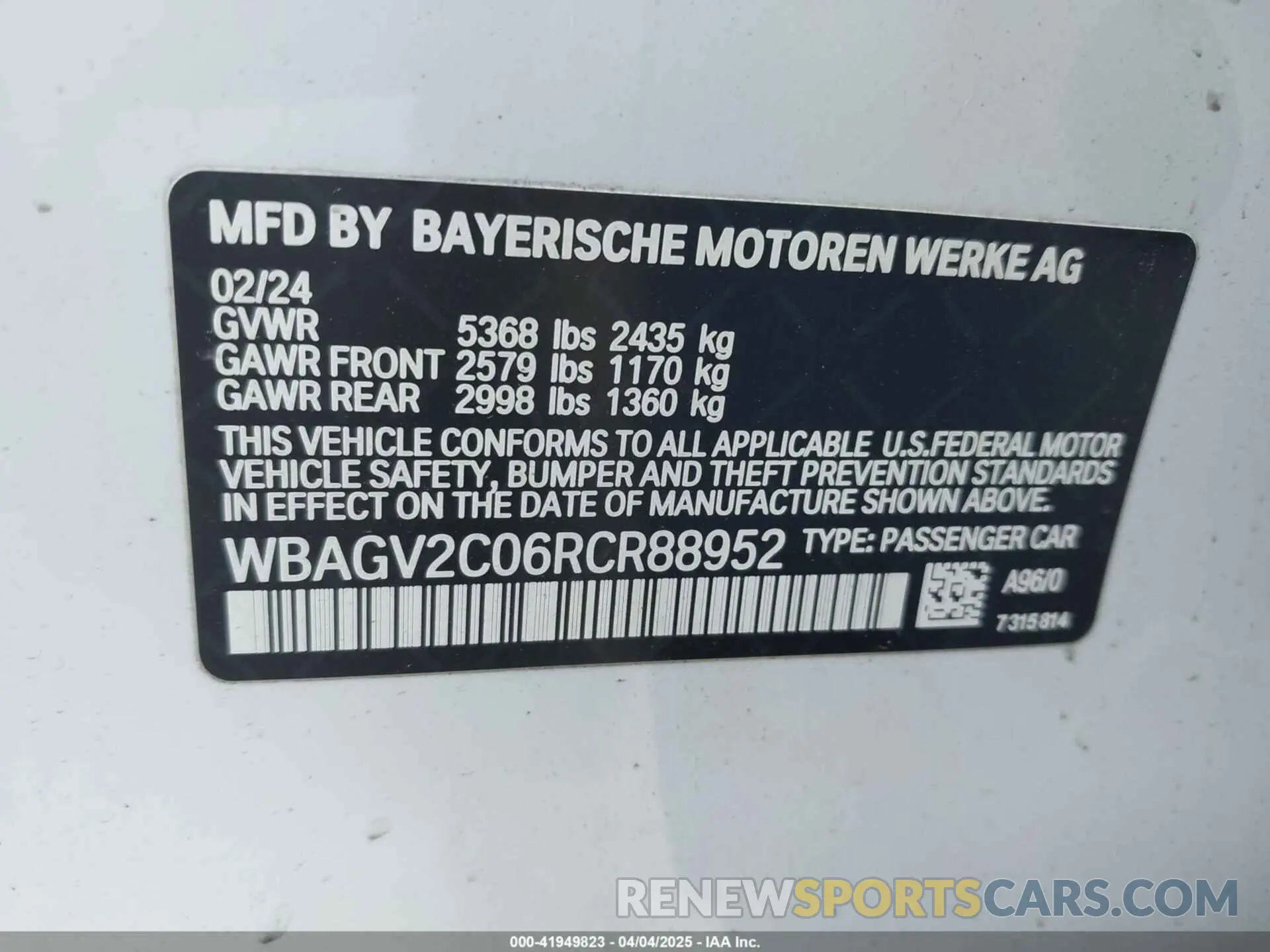 9 fotografías del automóvil dañado WBAGV2C06RCR88952 BMW 840 GRAN COUPE 2024