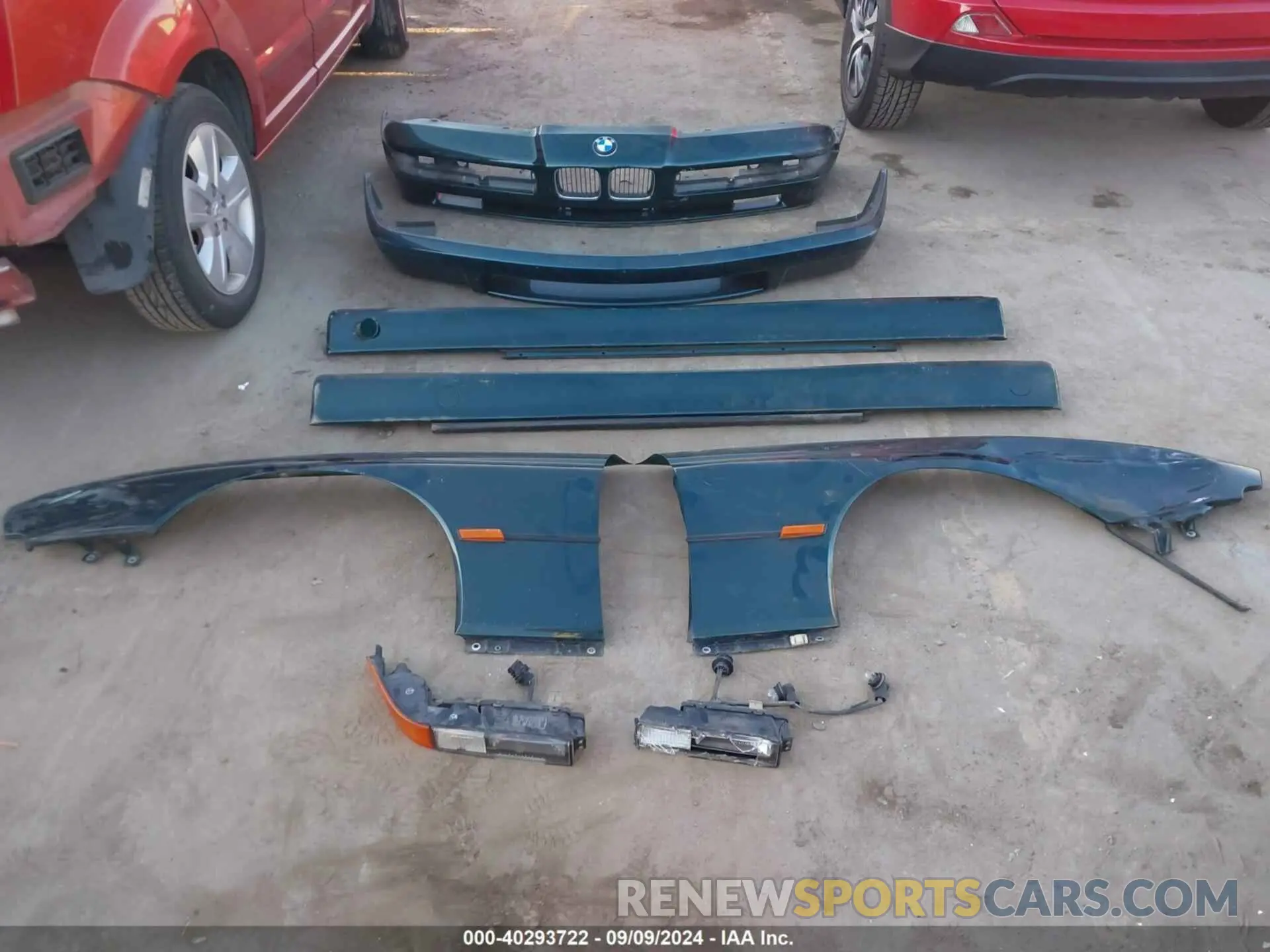12 fotografías del automóvil dañado WBAEG4325SCD05033 BMW 850 1995