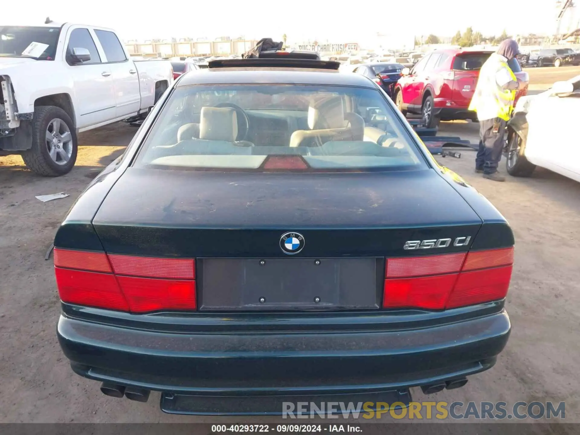 17 fotografías del automóvil dañado WBAEG4325SCD05033 BMW 850 1995