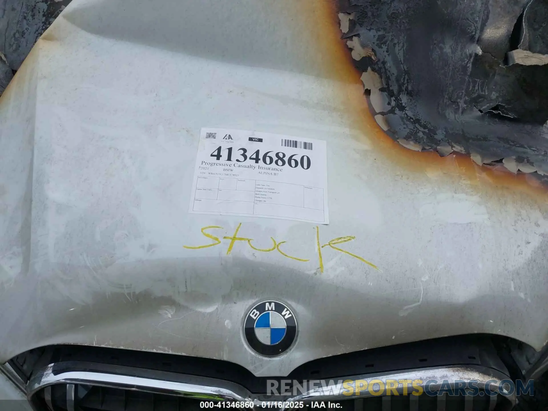 10 fotografías del automóvil dañado WBA7U2C17MCE78925 BMW ALPINA B7 2021