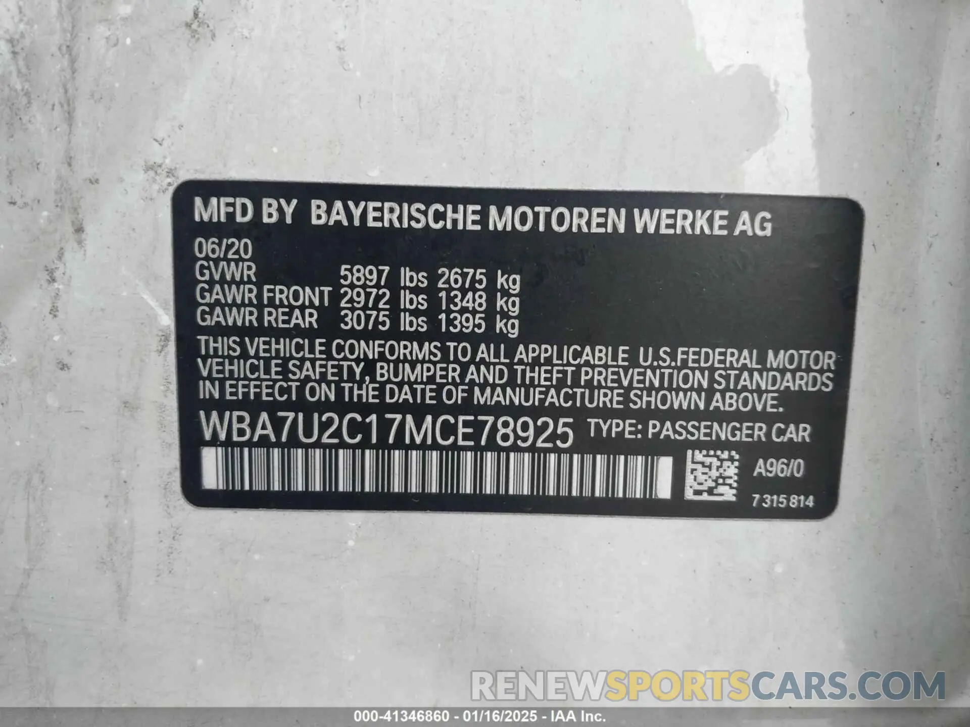 9 fotografías del automóvil dañado WBA7U2C17MCE78925 BMW ALPINA B7 2021