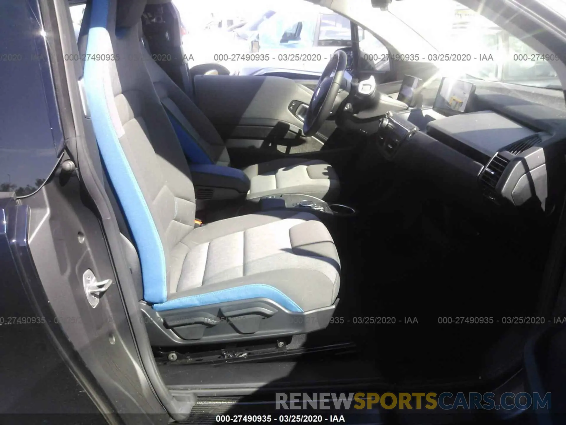 5 fotografías del automóvil dañado WBY8P4C56K7E51345 BMW I3 2019