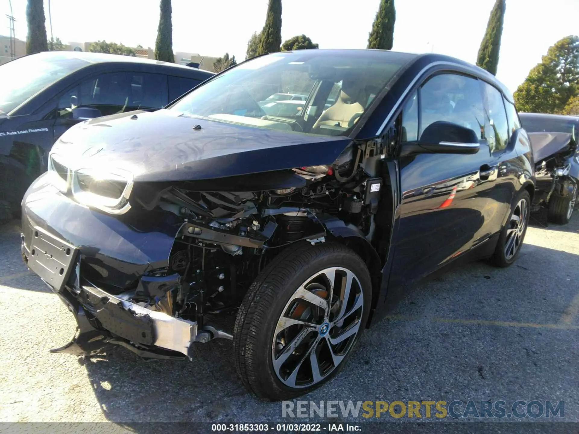 2 fotografías del automóvil dañado WBY8P2C01M7K07577 BMW I3 2021