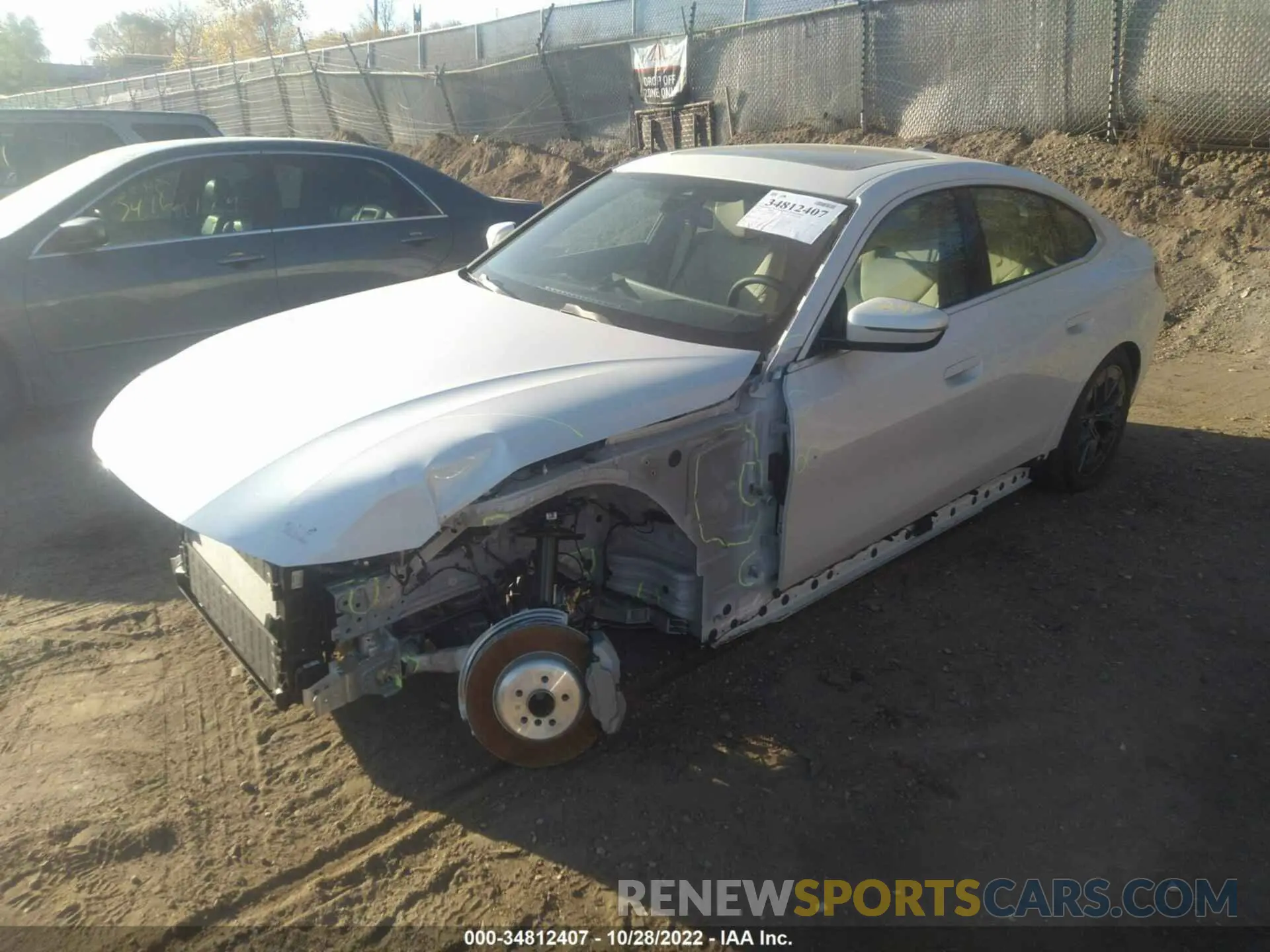 2 fotografías del automóvil dañado WBY73AW09NFN09378 BMW I4 2022