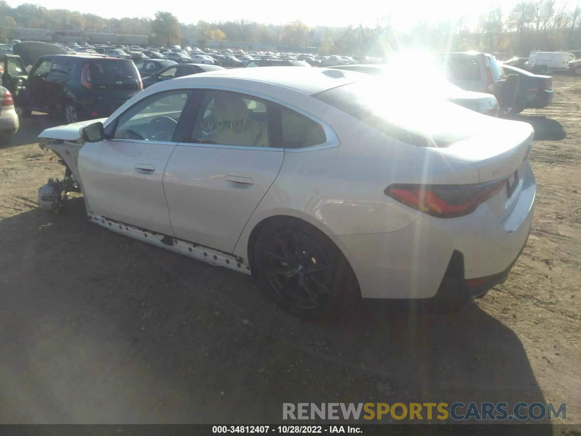 3 fotografías del automóvil dañado WBY73AW09NFN09378 BMW I4 2022