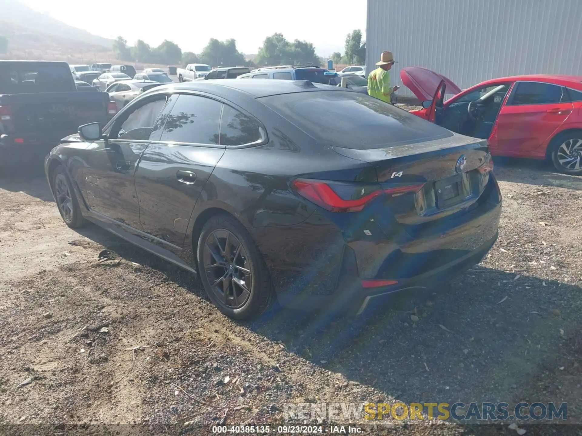 3 fotografías del automóvil dañado WBY43AW03PFP59947 BMW I4 2023