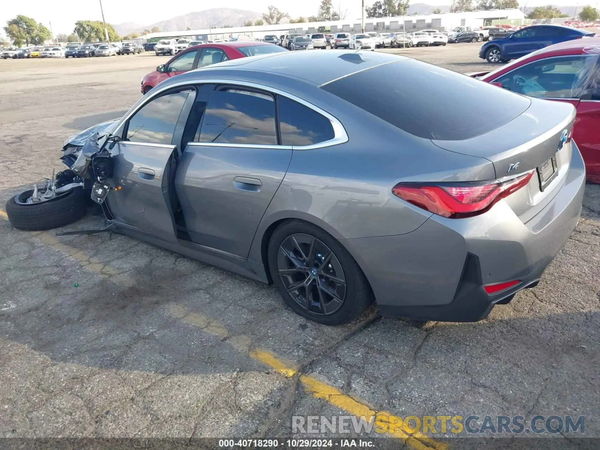 3 fotografías del automóvil dañado WBY43AW02RFS89171 BMW I4 2024