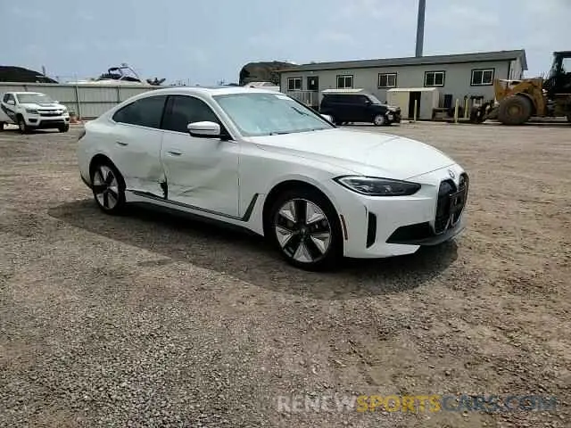 11 fotografías del automóvil dañado WBY73AW00NFN10516 BMW I4 EDRIVE 2022