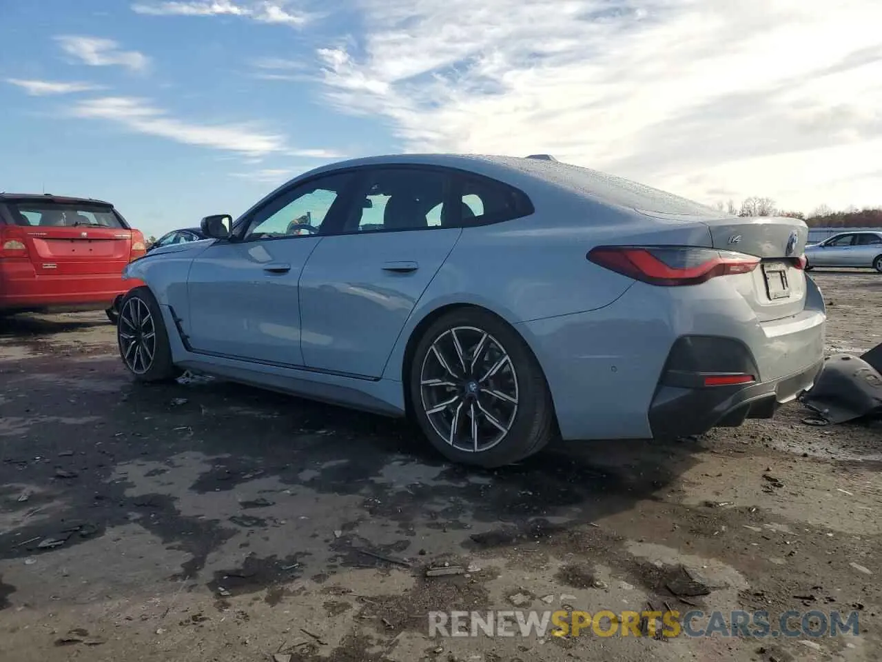 2 fotografías del automóvil dañado WBY73AW02NFM61268 BMW I4 EDRIVE 2022