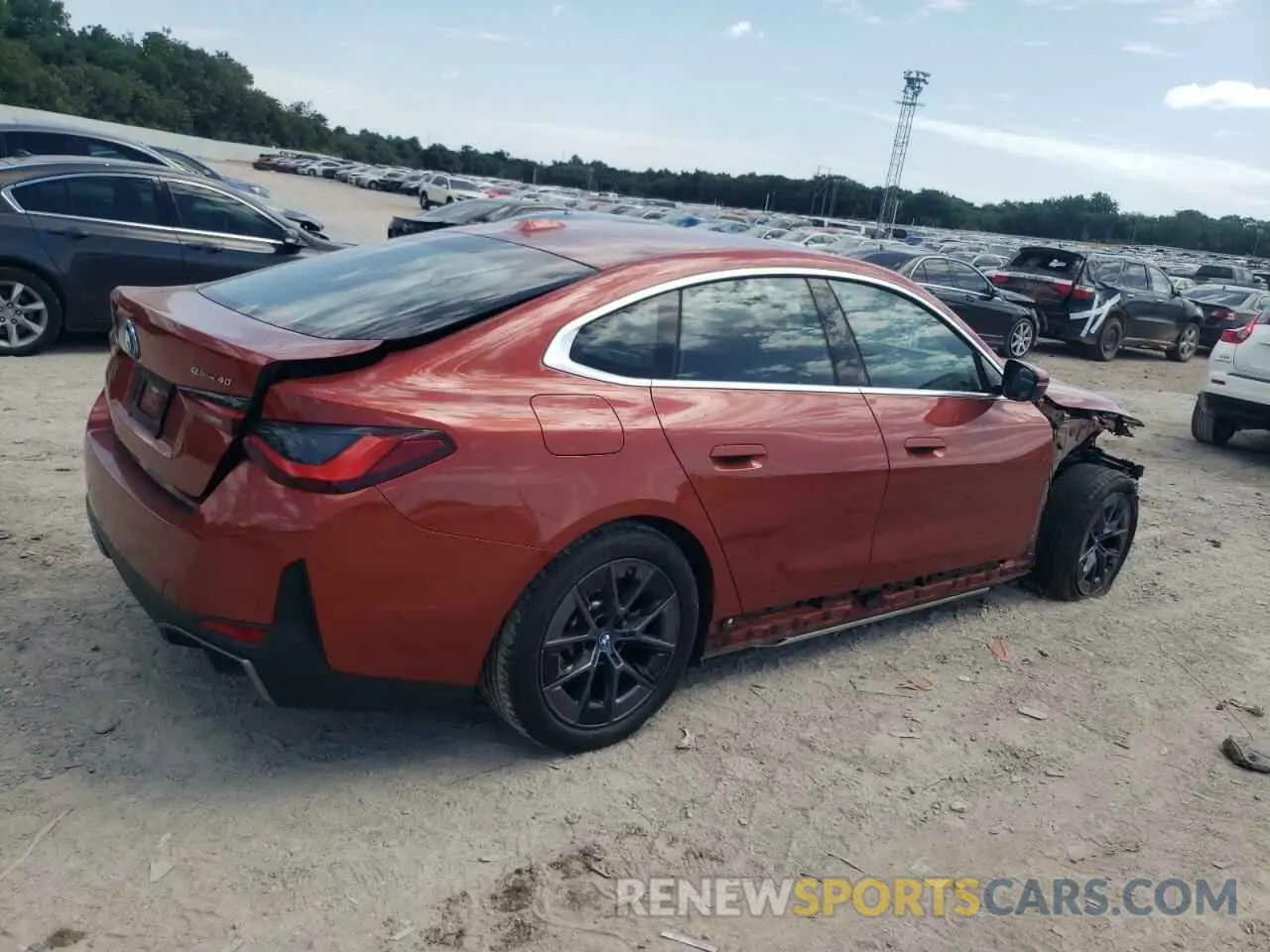 3 fotografías del automóvil dañado WBY73AW07NFN21786 BMW I4 EDRIVE 2022