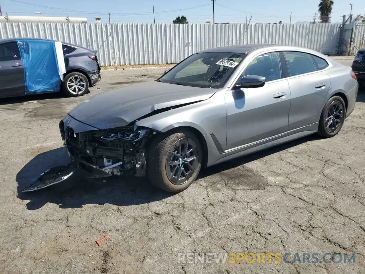 1 fotografías del automóvil dañado WBY43AW0XPFP52543 BMW I4 EDRIVE 2023