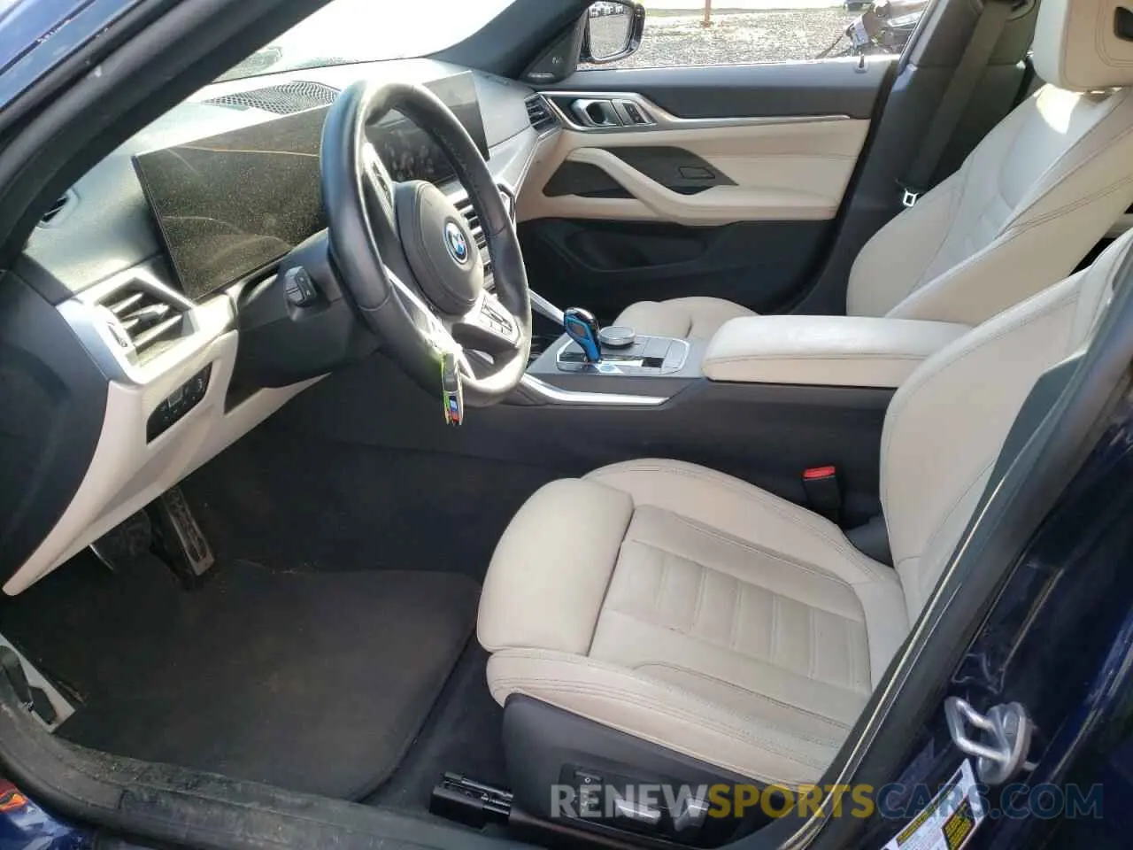 7 fotografías del automóvil dañado WBY73AW03PFP19431 BMW I4 EDRIVE 2023