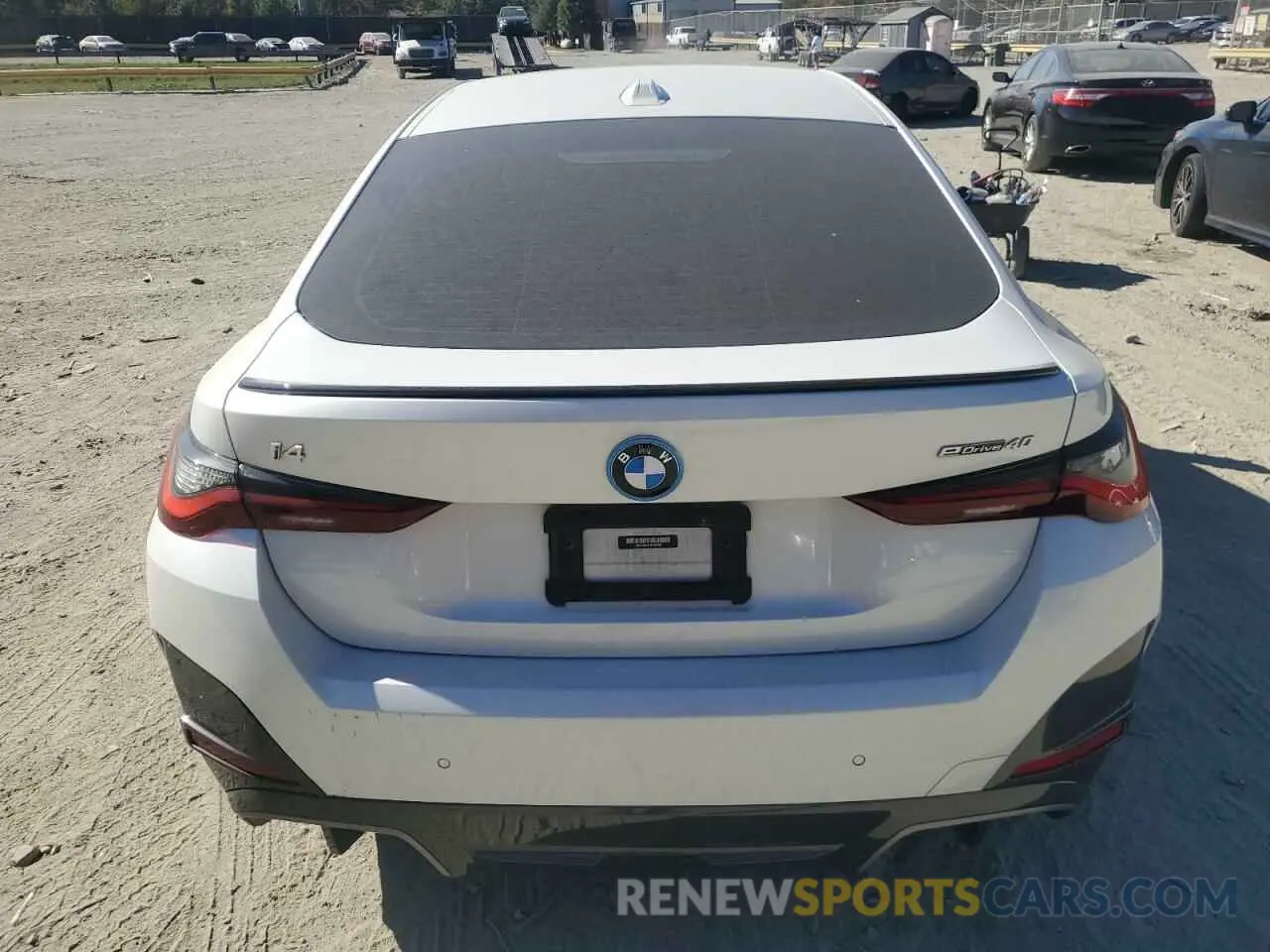 6 fotografías del automóvil dañado WBY73AW07PFN97687 BMW I4 EDRIVE 2023