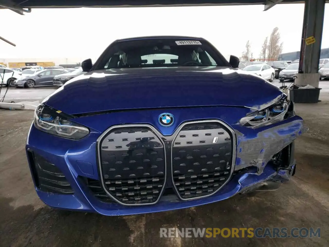 5 fotografías del automóvil dañado WBY73AW07PFR45505 BMW I4 EDRIVE 2023