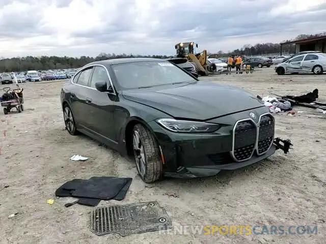 11 fotografías del automóvil dañado WBY43AW00RFR50115 BMW I4 EDRIVE 2024