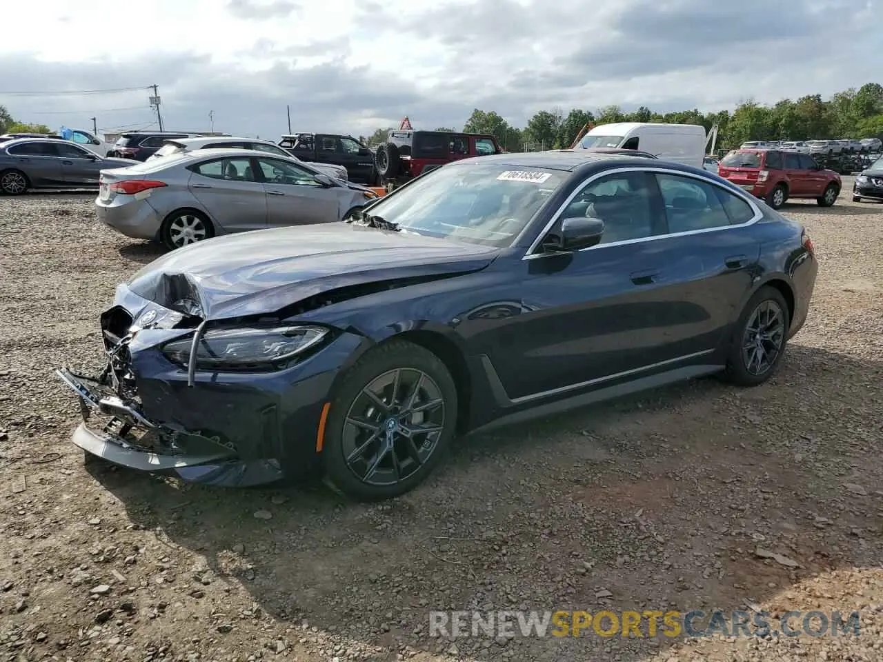 1 fotografías del automóvil dañado WBY43AW0XRFS14248 BMW I4 EDRIVE 2024
