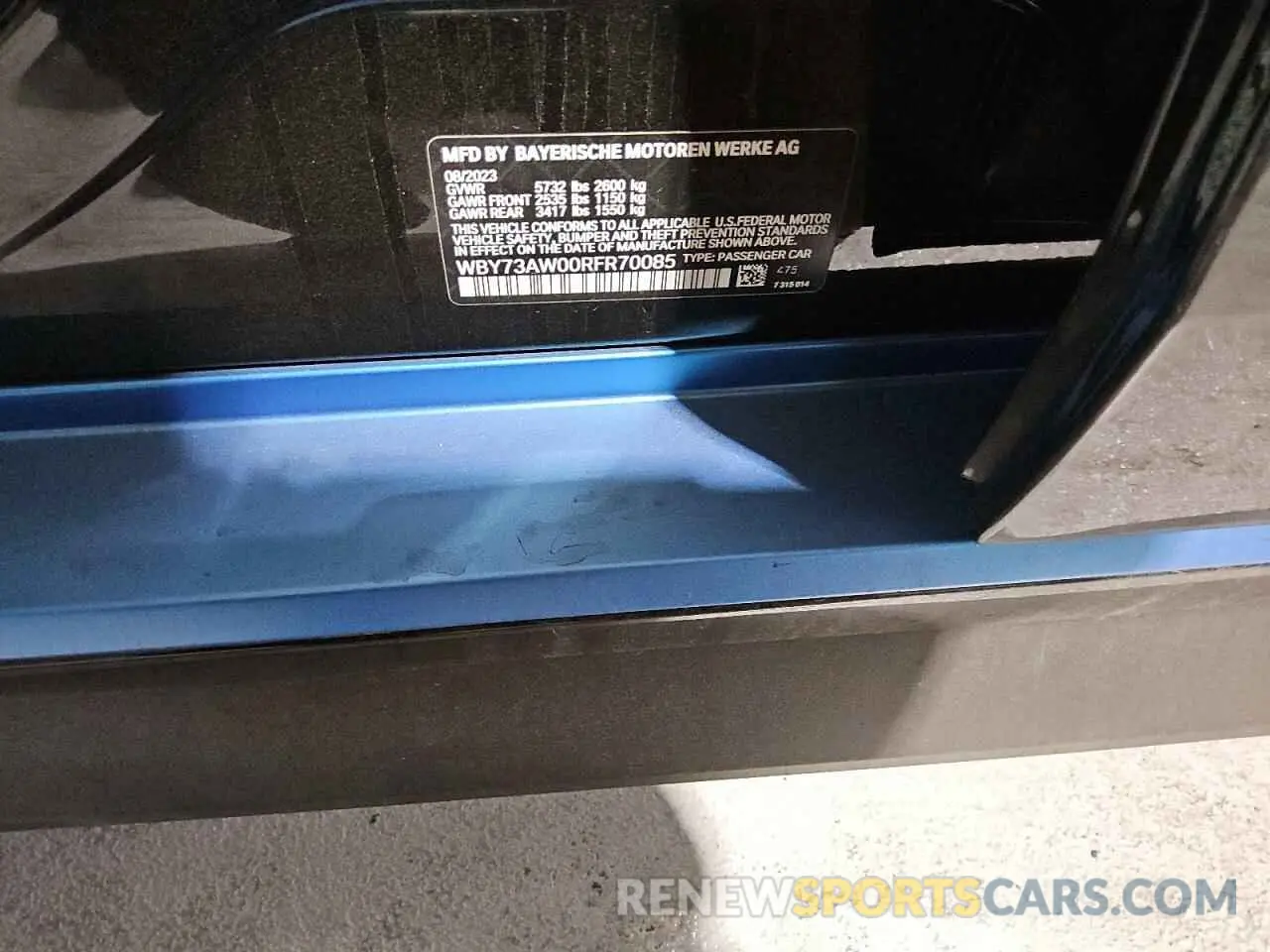 13 fotografías del automóvil dañado WBY73AW00RFR70085 BMW I4 EDRIVE 2024