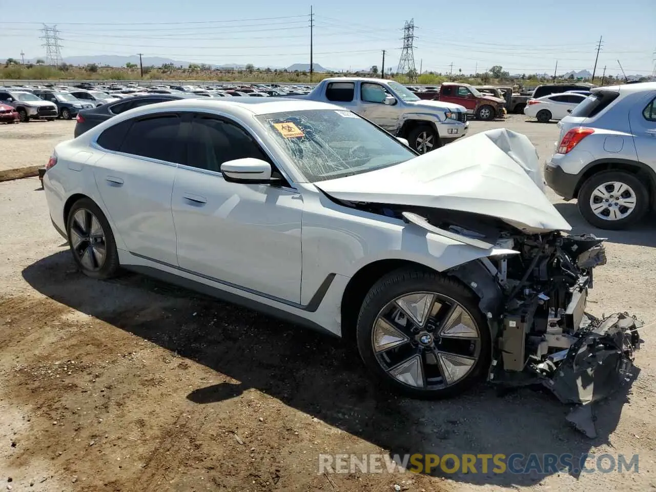 4 fotografías del automóvil dañado WBY23HD08SFU19866 BMW I4 EDRIVE 2025
