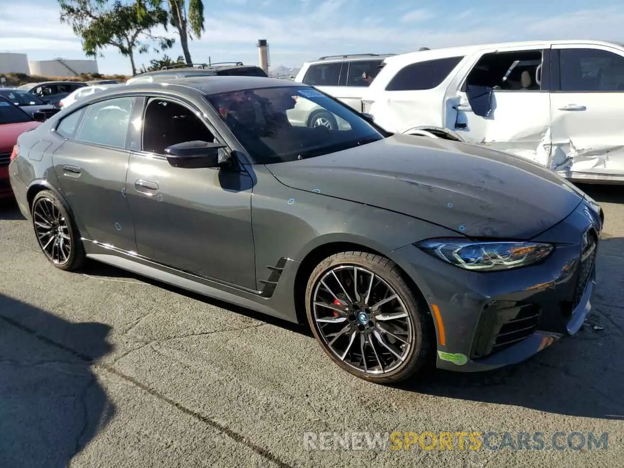 4 fotografías del automóvil dañado WBY33AW0XPFP53896 BMW I4 M50 2023