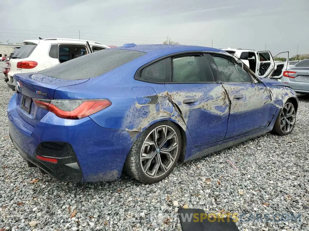 3 fotografías del automóvil dañado WBY33AW00RFS45178 BMW I4 M50 2024