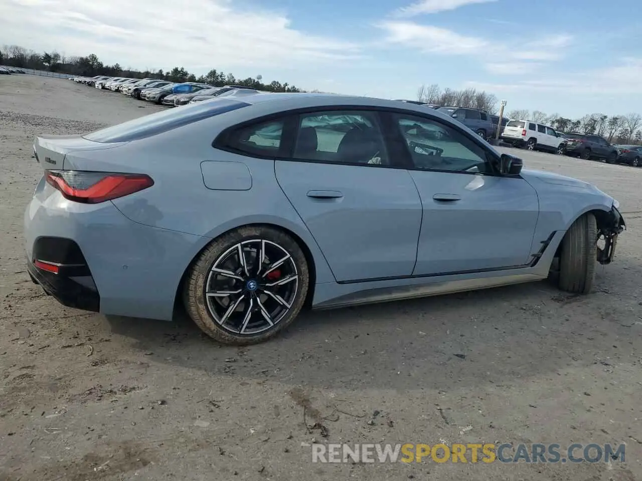 3 fotografías del automóvil dañado WBY33AW00RFT04066 BMW I4 M50 2024