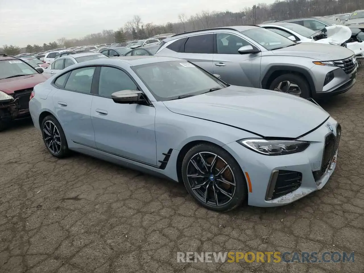 4 fotografías del automóvil dañado WBY33AW04RFR97434 BMW I4 M50 2024