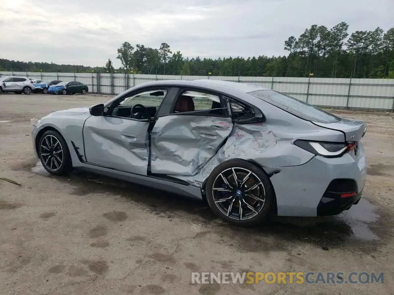 2 fotografías del automóvil dañado WBY33AW09RFR57849 BMW I4 M50 2024