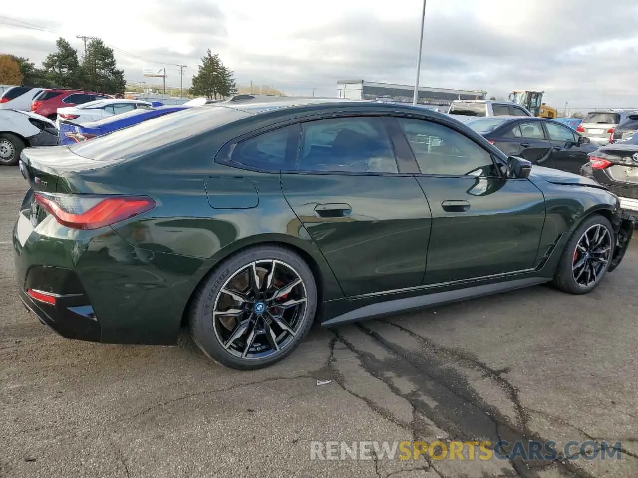 3 fotografías del automóvil dañado WBY33AW0XRFS54227 BMW I4 M50 2024