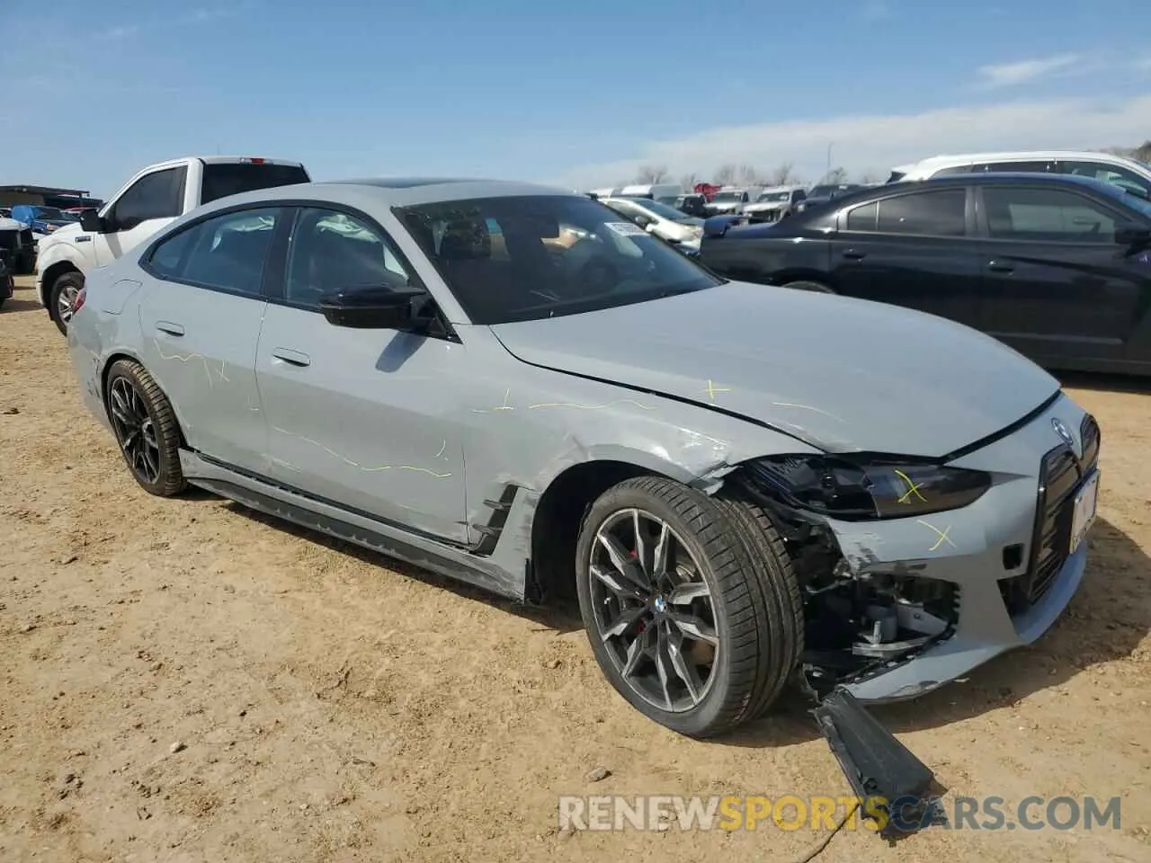 4 fotografías del automóvil dañado WBY33HD08SFU19760 BMW I4 M50 2025