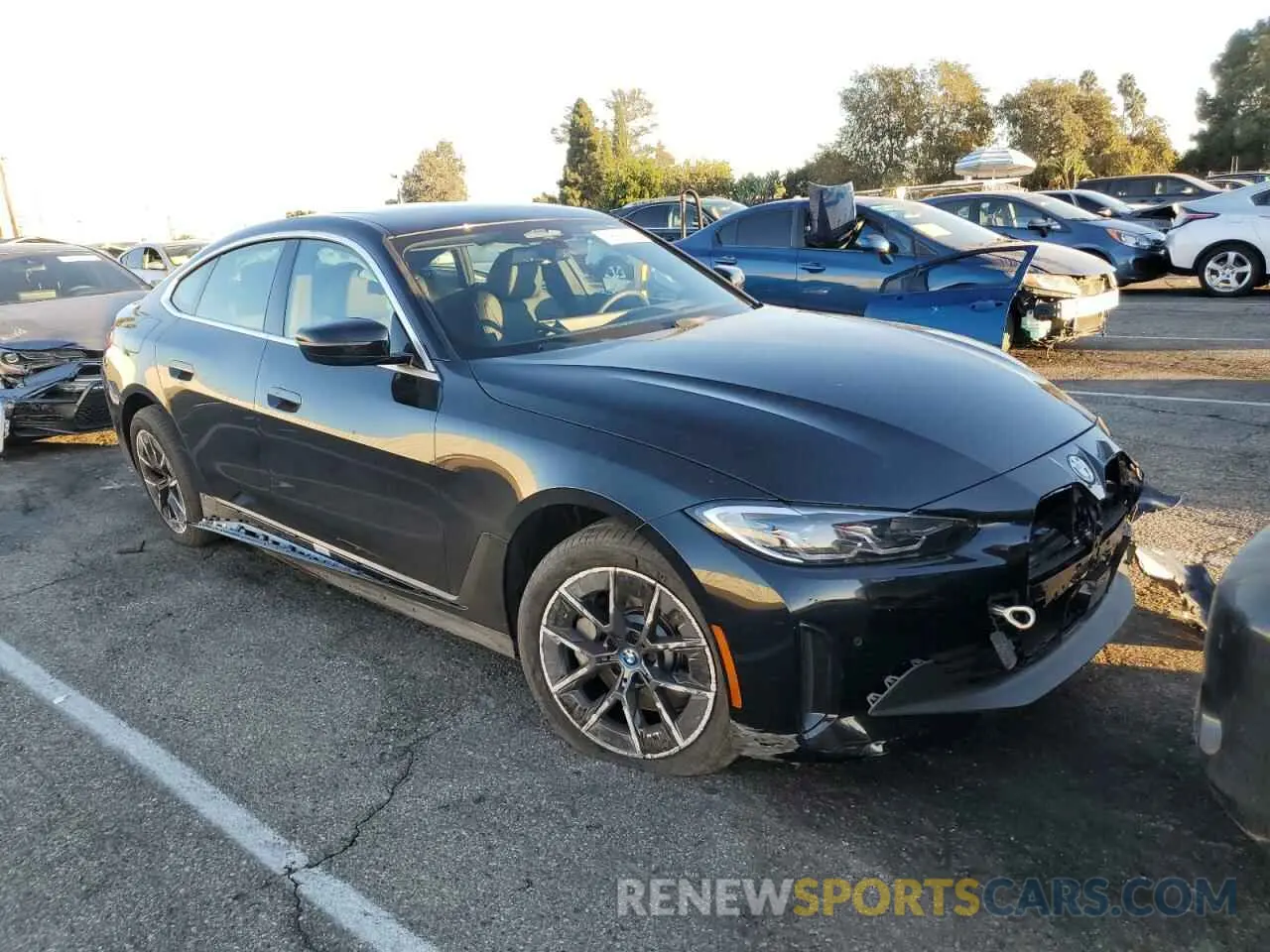 4 fotografías del automóvil dañado WBY83FB01RFT07809 BMW I4 XDRIVE 2024