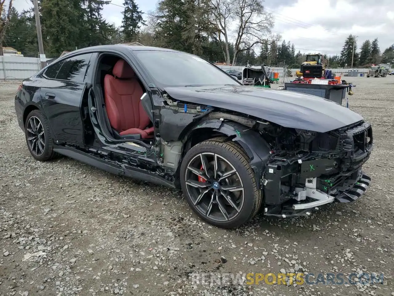 4 fotografías del automóvil dañado WBY83FB03RFS90804 BMW I4 XDRIVE 2024