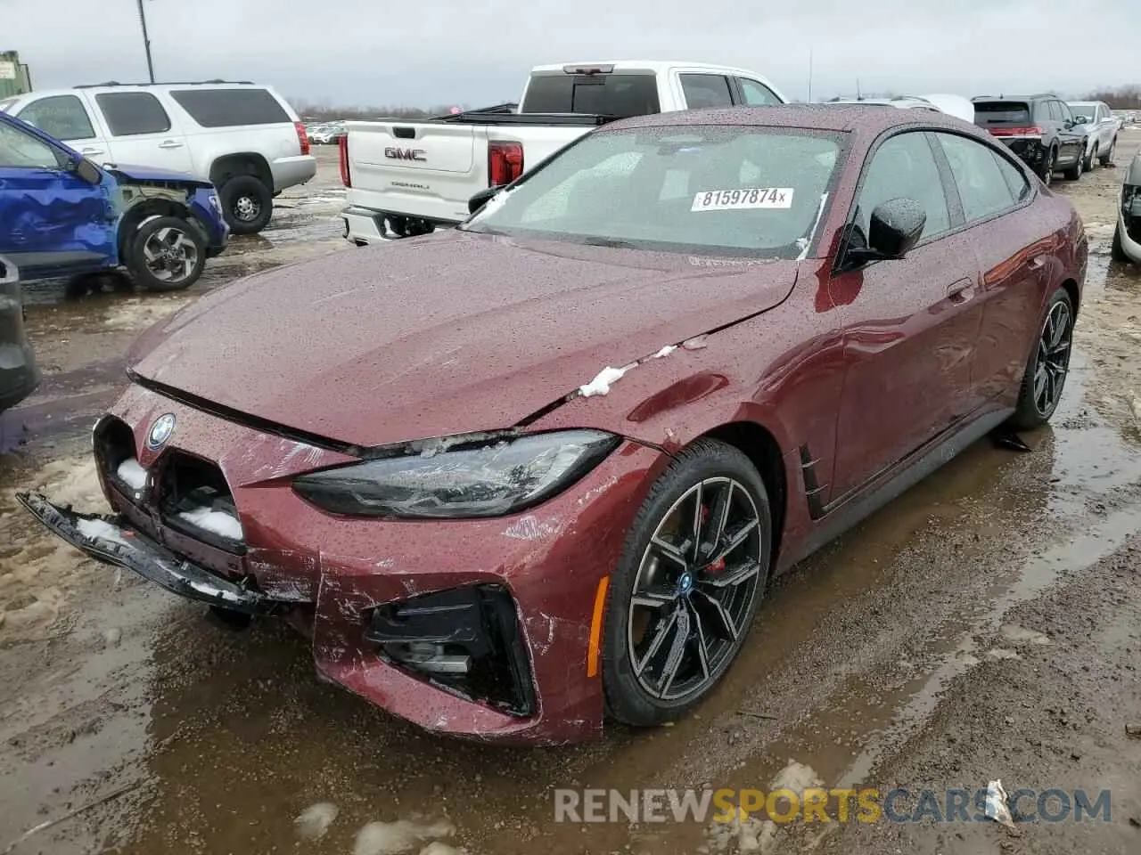 1 fotografías del automóvil dañado WBY83FB03RFS95548 BMW I4 XDRIVE 2024