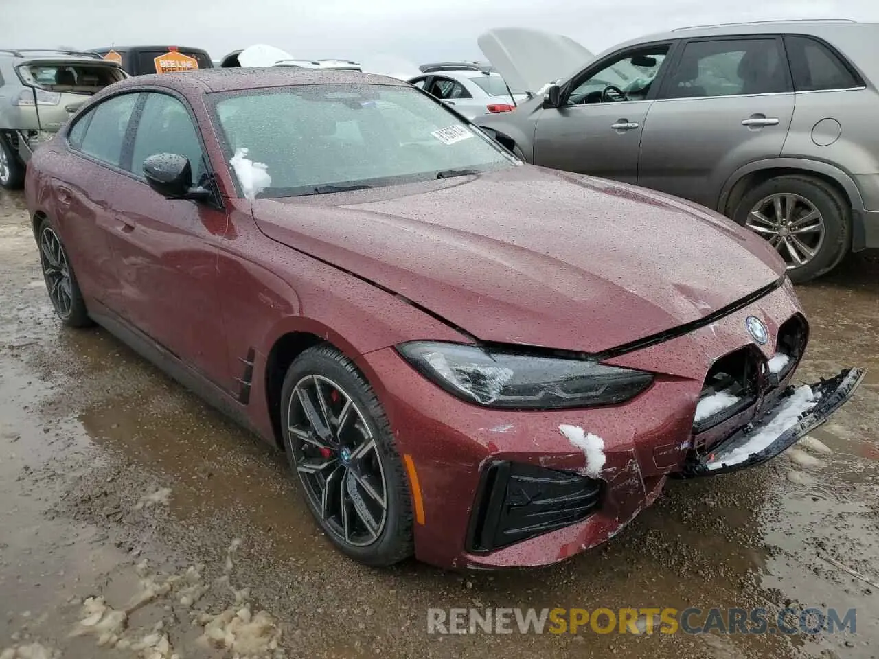 4 fotografías del automóvil dañado WBY83FB03RFS95548 BMW I4 XDRIVE 2024