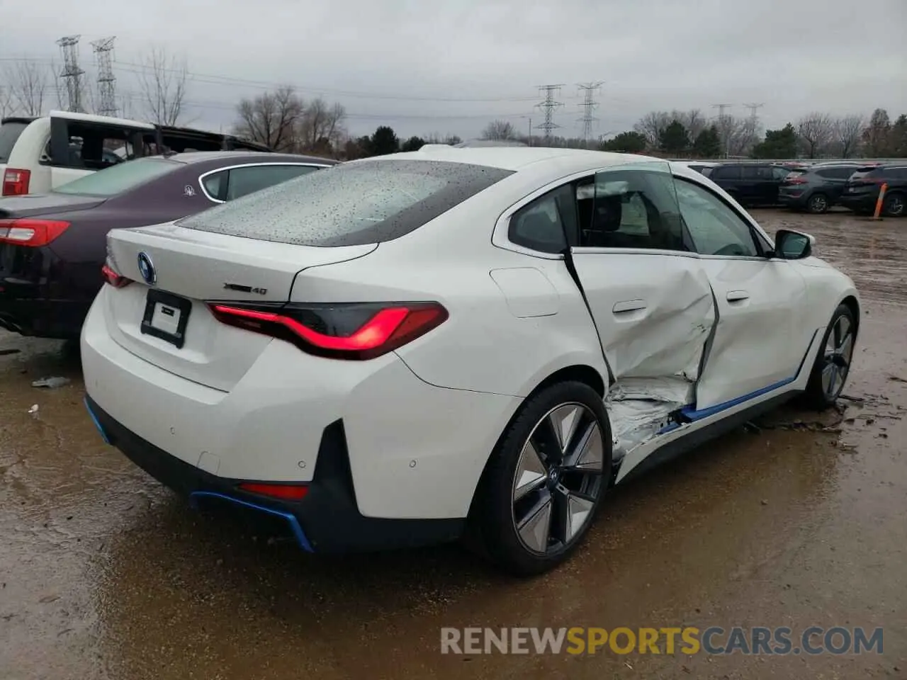 3 fotografías del automóvil dañado WBY83FB03RFT14891 BMW I4 XDRIVE 2024