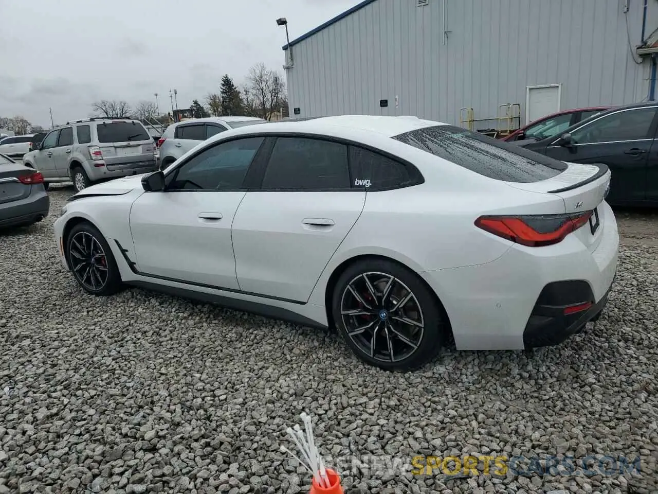 2 fotografías del automóvil dañado WBY83FB05RFS95163 BMW I4 XDRIVE 2024