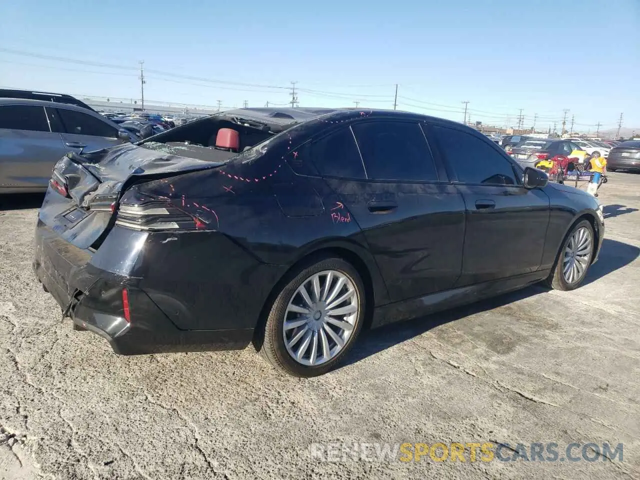 3 fotografías del automóvil dañado WBY33FK03RCR92861 BMW I5 EDRIVE 2024