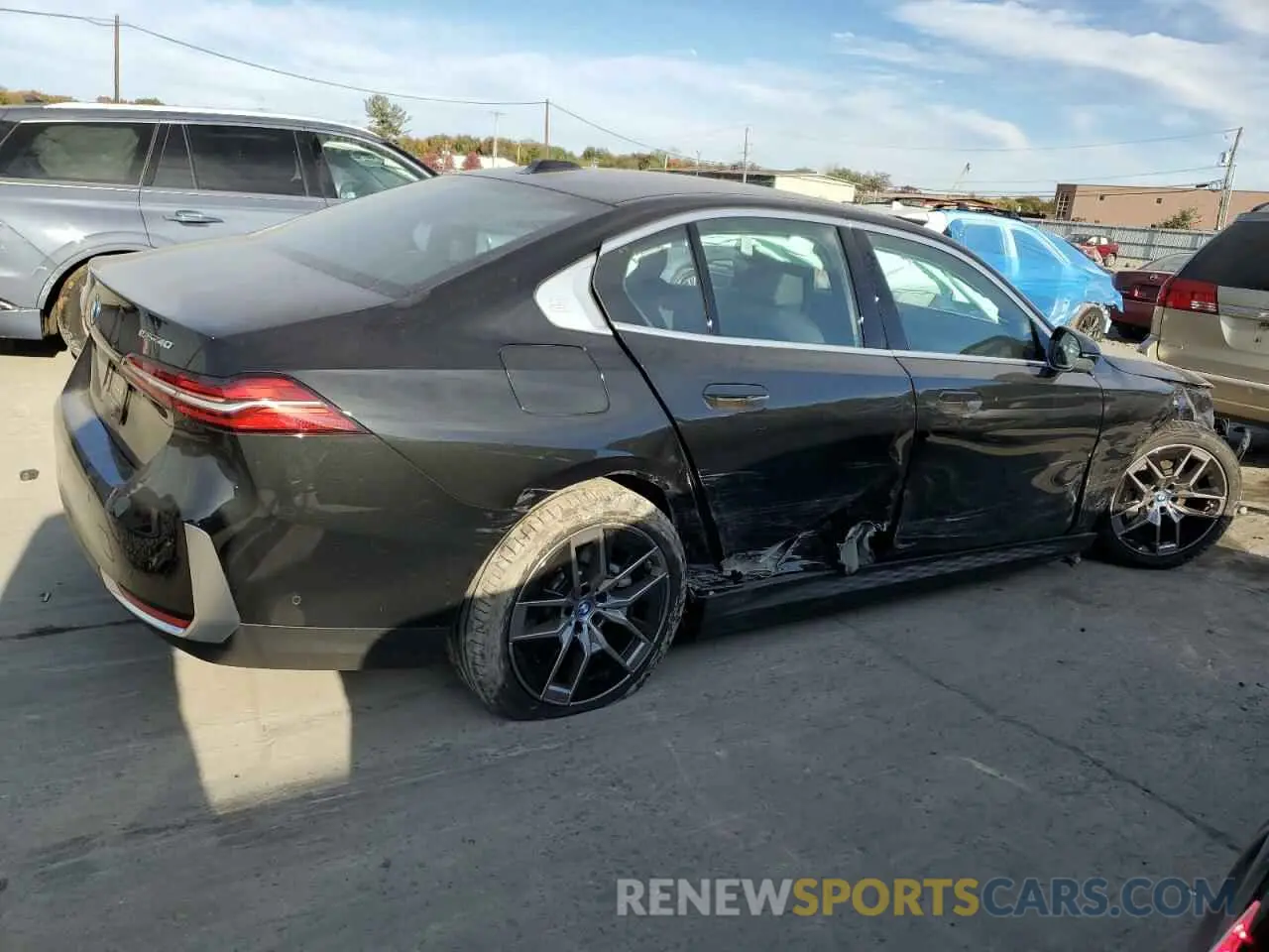 3 fotografías del automóvil dañado WBY33FK06RCR89436 BMW I5 EDRIVE 2024