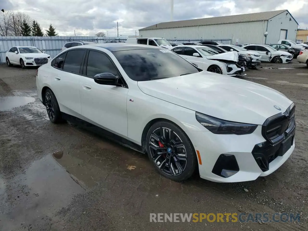 4 fotografías del automóvil dañado WBY43FK02RCS39505 BMW I5 M60 2024