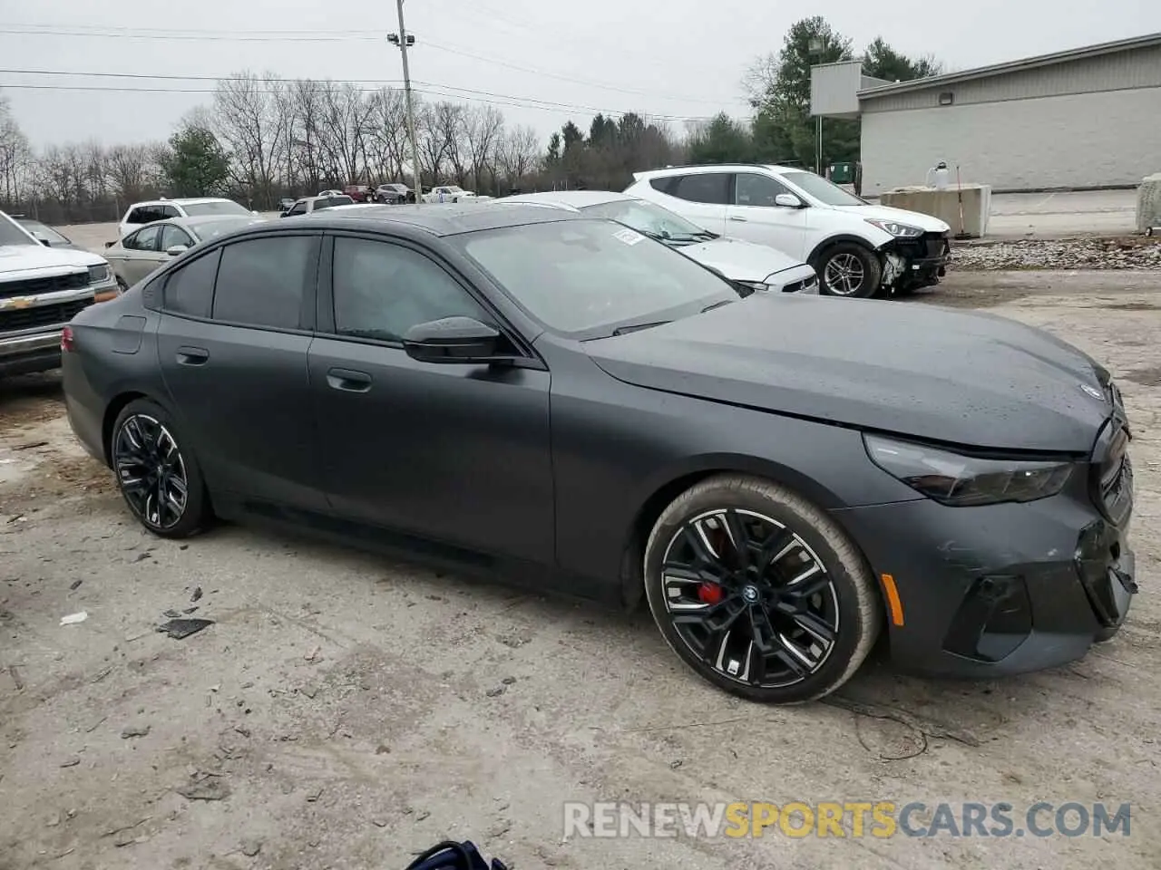 4 fotografías del automóvil dañado WBY43FK05RCR32052 BMW I5 M60 2024