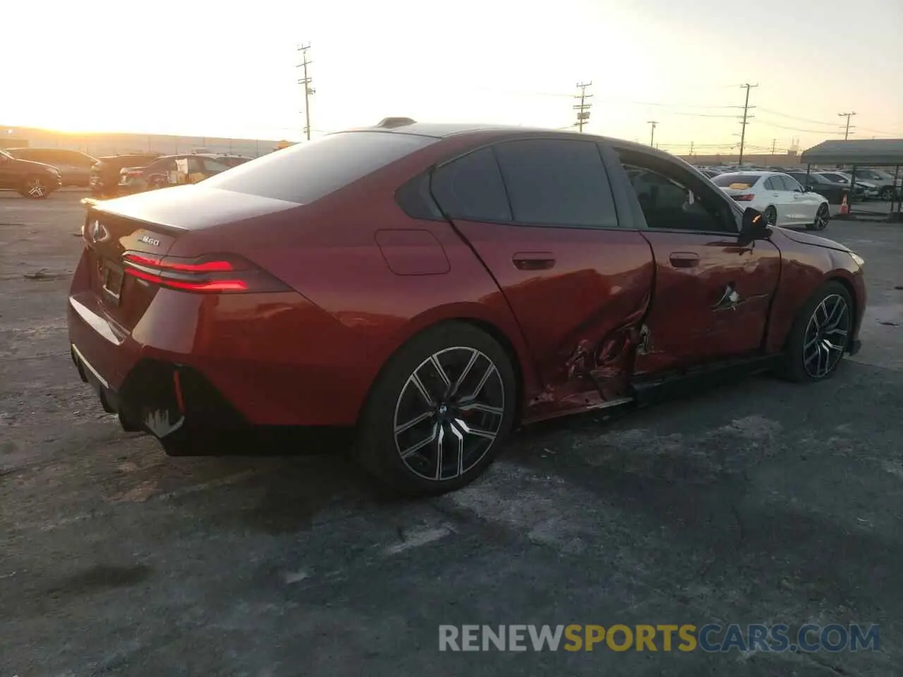 3 fotografías del automóvil dañado WBY43FK05RCR49269 BMW I5 M60 2024