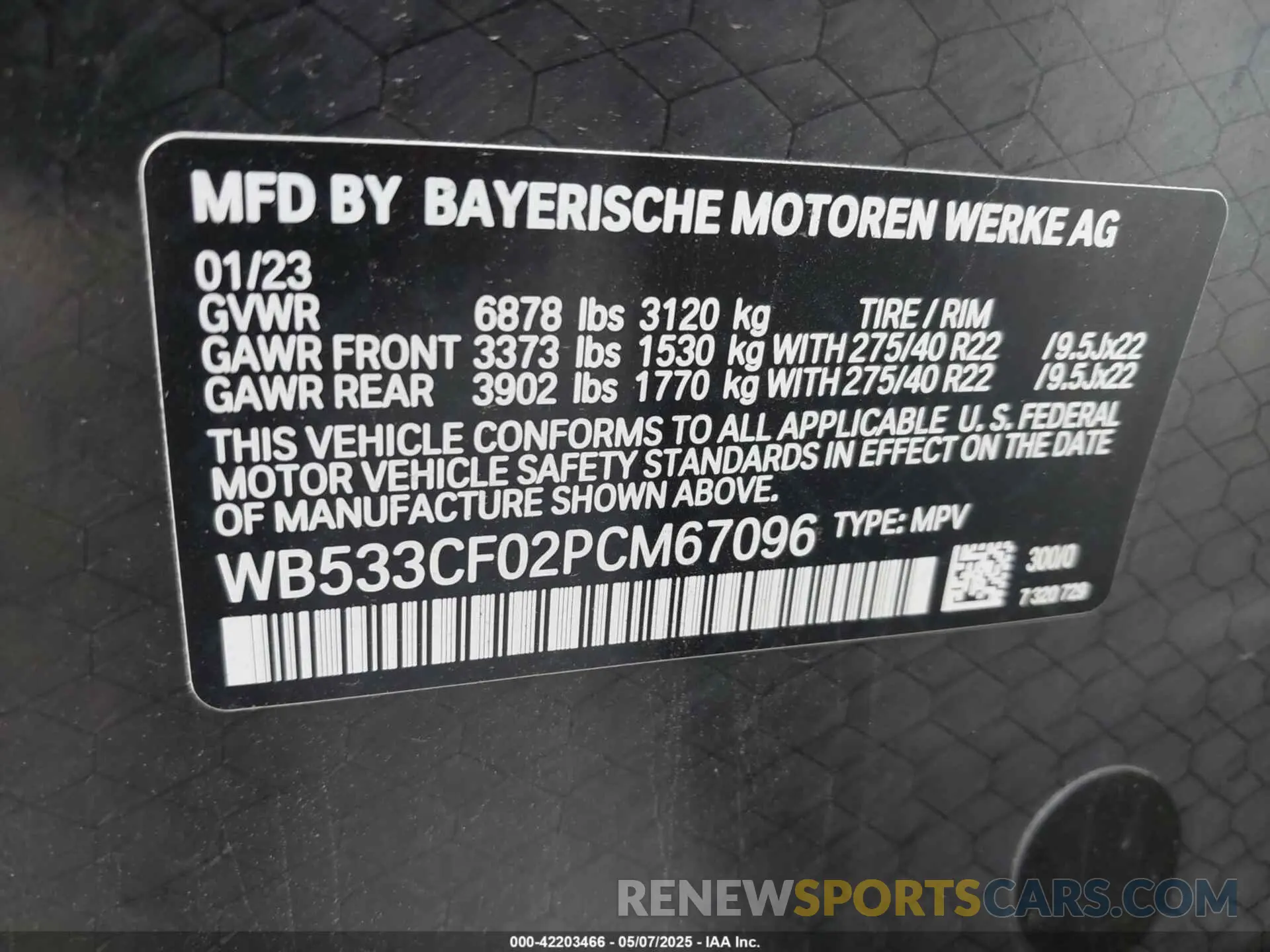 9 fotografías del automóvil dañado WB533CF02PCM67096 BMW IX 2023