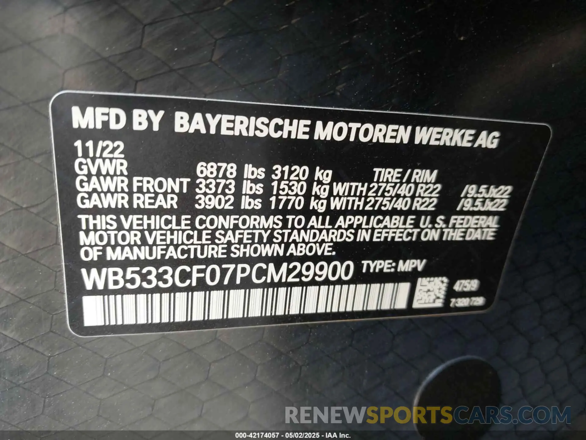 9 fotografías del automóvil dañado WB533CF07PCM29900 BMW IX 2023