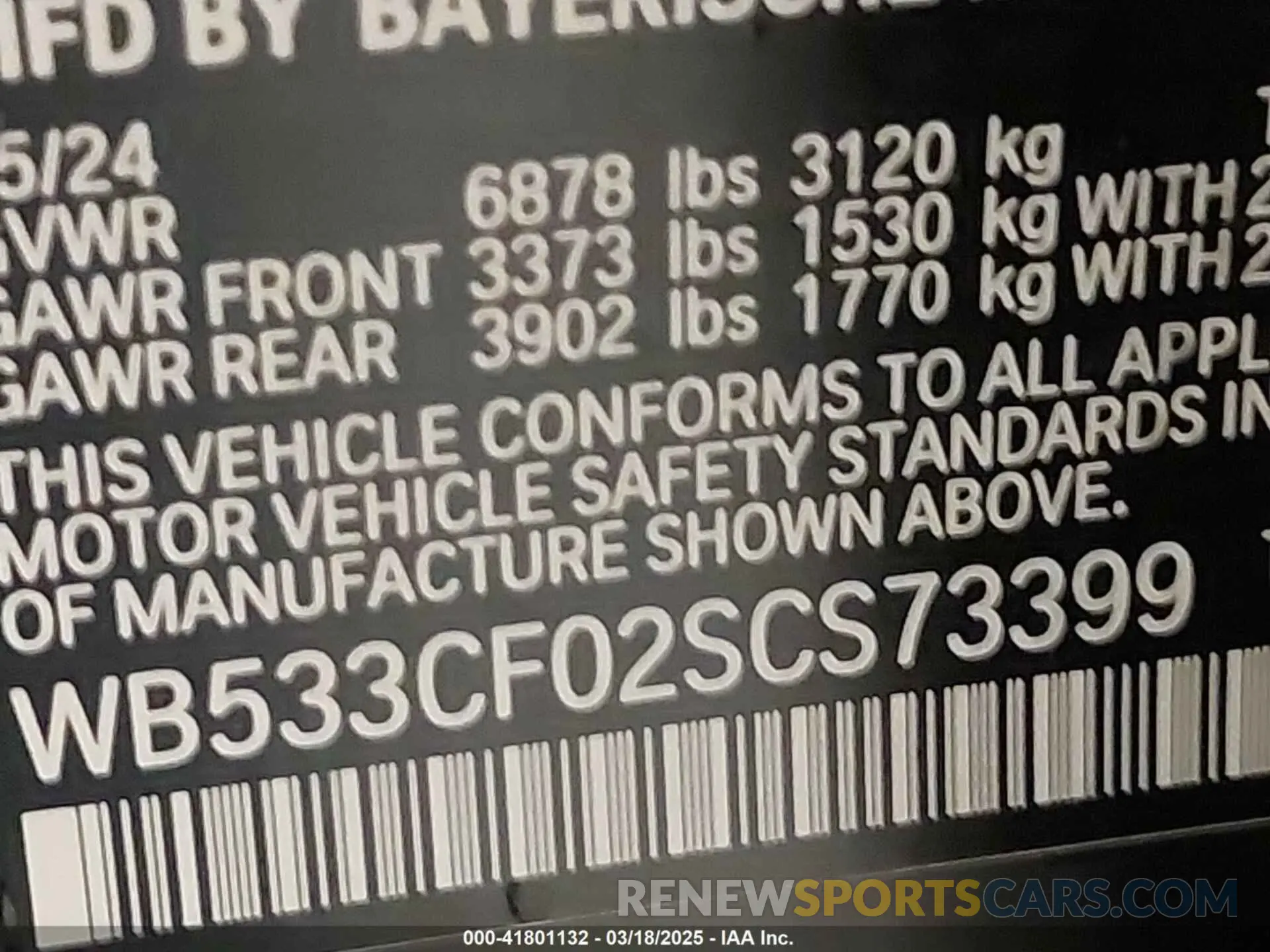 9 fotografías del automóvil dañado WB533CF02SCS73399 BMW IX 2025