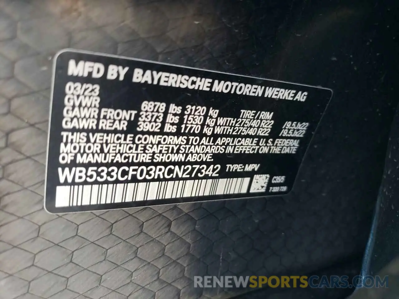 12 fotografías del automóvil dañado WB533CF03RCN27342 BMW IX M60 2024