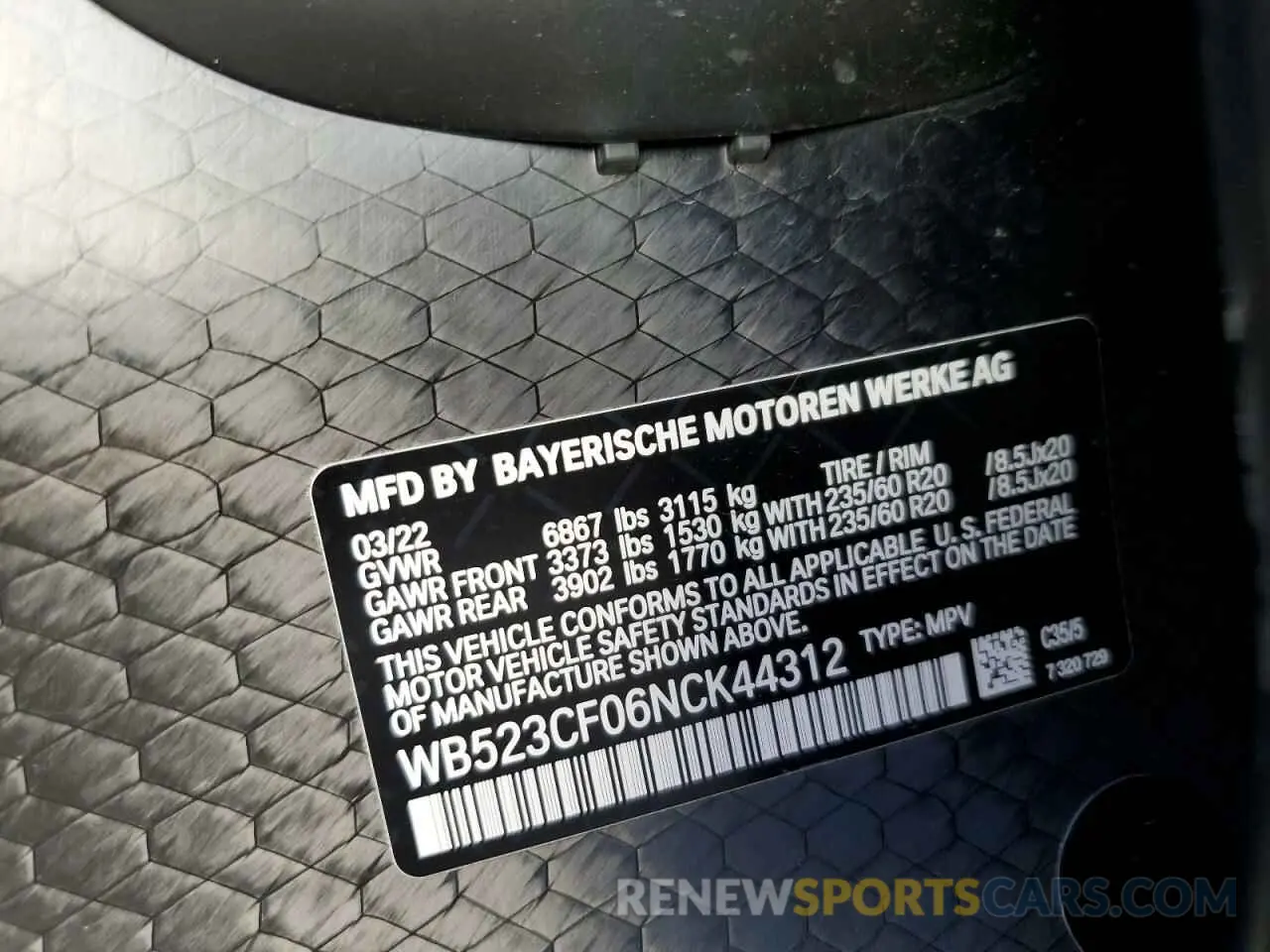 13 fotografías del automóvil dañado WB523CF06NCK44312 BMW IX XDRIVE5 2022