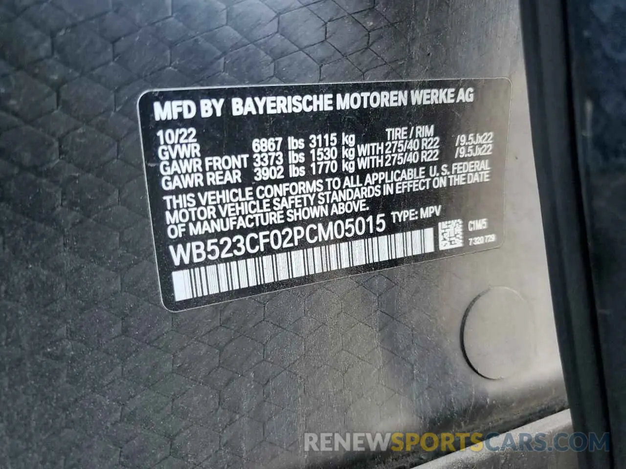 13 fotografías del automóvil dañado WB523CF02PCM05015 BMW IX XDRIVE5 2023