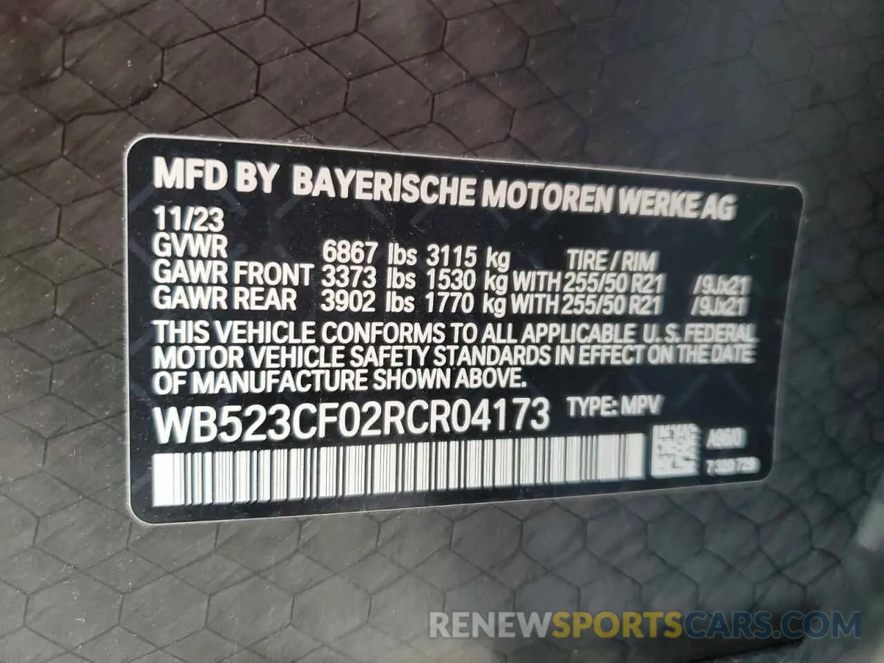 13 fotografías del automóvil dañado WB523CF02RCR04173 BMW IX XDRIVE5 2024